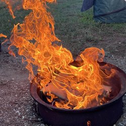 Saco River Hideaway Campground - A private fire out at every location. Wood available at the store.