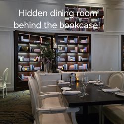 Varia - Cool dining room behind this bookcase!!
