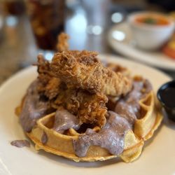 Woodbridge Pub - Chicken + waffle from the brunch menu