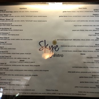 Skye Bistro - Menu - American Near Me - Mentor, Ohio