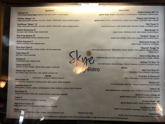 Menu photo 5 Skye Bistro Mentor, OH