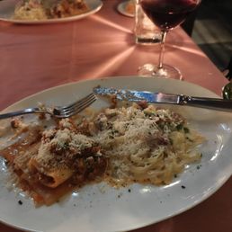 When splitting the pasta, they pre split it on each plate.