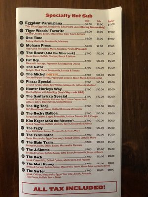 Menu photo 4 Jupiter Rinaldis Jupiter, FL