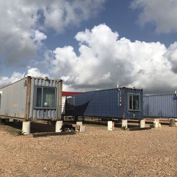 Flophouze Shipping Container Hotel - Container #1 & #2 - Hotels Near Me - Round Top, Texas