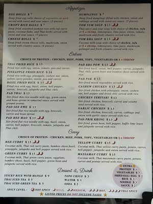 Menu photo 1 Thai Time Austin, TX
