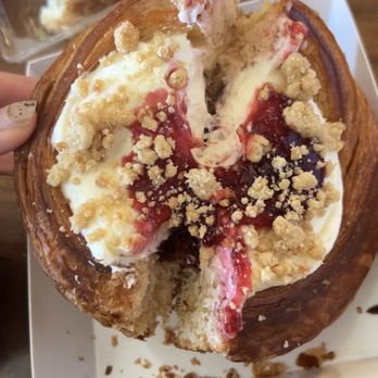 Izzio Bakery - Raspberry Cream Cheese La Roulette - Bakeries Near Me - Denver, Colorado Izzio Bakery - Raspberry Cream Cheese La Roulette - Bakeries Near Me - Denver, Colorado