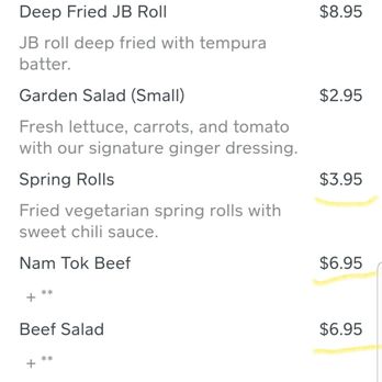 Sushi Thai Restaurant - Food I didn't order or receive, yet paid for. - Sushi Bars Near Me - Warner Robins, Georgia