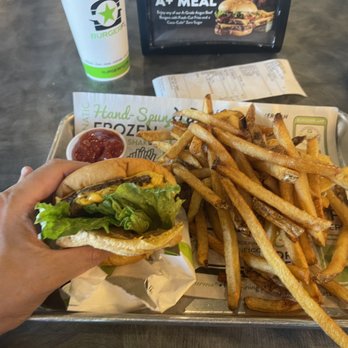BurgerFi - BURGERFI BURGER with regular fries - Burgers Near Me - Peachtree Corners, Georgia BurgerFi - BURGERFI BURGER with regular fries - Burgers Near Me - Peachtree Corners, Georgia
