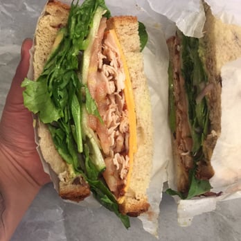 Yo-Way Eatery - Cajun turkey on cranberry walnut bread. Cheddar and veggies - Juice Bars & Smoothies Near Me - Gardena, California