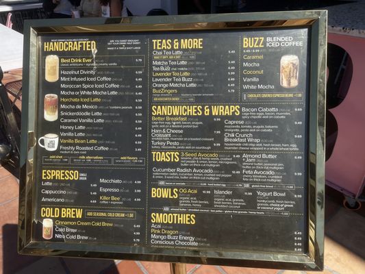 Menu photo 8 Better Buzz Coffee La Jolla San Diego, CA