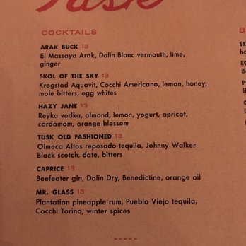 Tusk - Cocktail list. Hazy Jane and Mr. Glass are favorites - Middle Eastern Near Me - Portland, Oregon Tusk - Cocktail list. Hazy Jane and Mr. Glass are favorites - Middle Eastern Near Me - Portland, Oregon