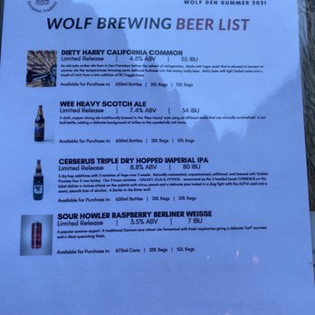 Wolf Brewing Company - Beer menu - Breweries Near Me - Nanaimo, British Columbia Wolf Brewing Company - Beer menu - Breweries Near Me - Nanaimo, British Columbia
