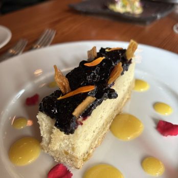 Bliss - Lavender Goat Cheese Cheesecake the best cheesecake I have ever had! - New American Near Me - San Antonio, Texas