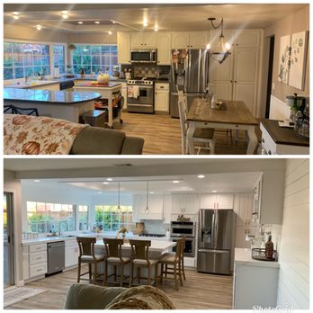 Affordable Home Works - Before and after kitchen - Damage Restoration Near Me - Riverside, California Affordable Home Works - Before and after kitchen - Damage Restoration Near Me - Riverside, California