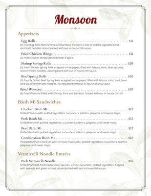 Menu photo 6 Monsoon Piedmont, CA