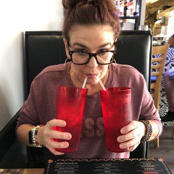 La Catrina - Double fisted water because is was so hot inside! - Mexican Near Me - Ellijay, Georgia