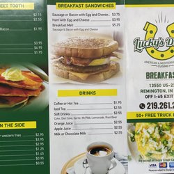 Lucky’s Diner - Breakfast Menu