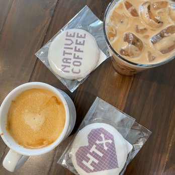 Native Coffee - Iced and hot version of the cardamom vanilla latte with sugar cookies - Coffee & Tea Near Me - Houston, Texas