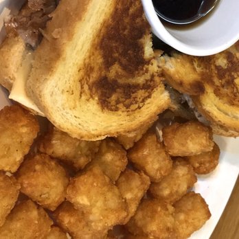 Stone Front Tavern - Prime rib dip w/tots - Pubs Near Me - Salem, Oregon