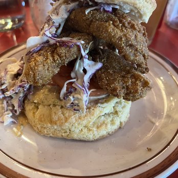Denver Biscuit Co. - Colfax - The Schooner (beer battered catfish) - Sandwiches Near Me - Denver, Colorado