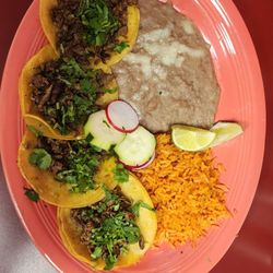 Taqueria California - Street Taco Plate w/ extra taco