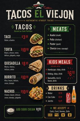 Menu photo 1 Tacos El Viejon Acworth, GA Menu photo 1 Tacos El Viejon Acworth, GA