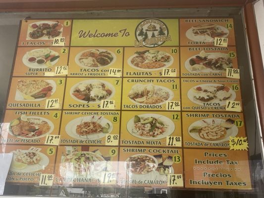 Menu photo 3 Taqueria La Sierra Antioch, CA
