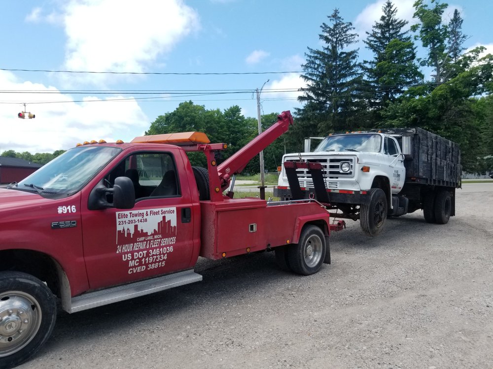 ELITE TOWING AND FLEET SERVICE 6419 E Gill Rd, Carp Lake, Michigan