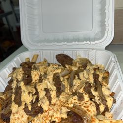 Amen Ethiopian Cafe - Stake fries with house sauce!