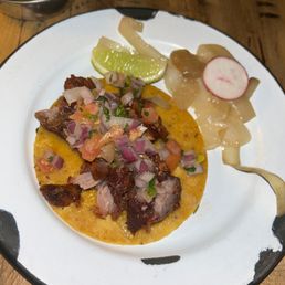 Pork taco (tasty but small)