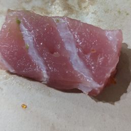 Very chewy tuna.