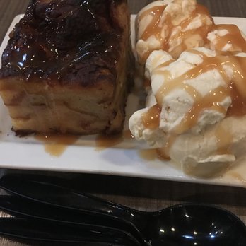 KuniSama - Bread pudding dessert with vanilla ice cream and caramel drizzle - Sushi Bars Near Me - Fresno, California KuniSama - Bread pudding dessert with vanilla ice cream and caramel drizzle - Sushi Bars Near Me - Fresno, California