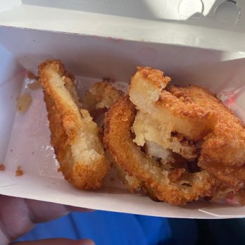 Jack in the Box - Shitty onion rings made by morons who don't care about quality. This photo is untouched. Exactly the way it looked when opened. - Fast Food Near Me - Sparks, Nevada