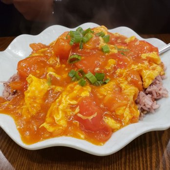 Peaceful Restaurant - Egg and tomato over rice ($12.95) - Chinese Near Me - Vancouver, British Columbia Peaceful Restaurant - Egg and tomato over rice ($12.95) - Chinese Near Me - Vancouver, British Columbia