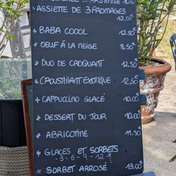 La Cabane du Fier - Dessert menu