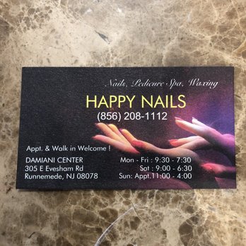 Happy Nails - New business card. - Nail Salons Near Me - Runnemede, New Jersey Happy Nails - New business card. - Nail Salons Near Me - Runnemede, New Jersey