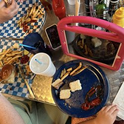 Grilled cheese for the Toddler and burgers about gone