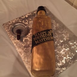 30th Birthday Johnny Walker Gold label Cake with cigar tray and cigar 30th Birthday Johnny Walker Gold label Cake with cigar tray and cigar