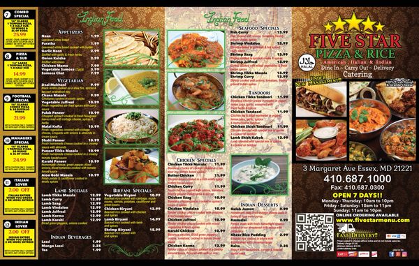 Menu photo 3 Five Star Pizza & Rice Essex, MD
