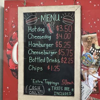 Hap's Grill - Price list - Hot Dogs Near Me - Salisbury, North Carolina