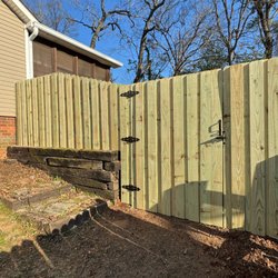 SAW Residential Maintenance - Board on board style fencing in North Augusta, Sc.