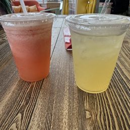 Strawberry and watermelon lemonade 10/10 Classic lemonade was good too 8/10