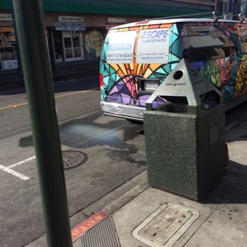 Escape Campervans - Puddle next to the camper - RV Rental Near Me - Milpitas, California Escape Campervans - Puddle next to the camper - RV Rental Near Me - Milpitas, California