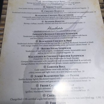 Frigate's Waterfront Bar and Grill - Lunch Menu at Frigates in Melbourne. - Seafood Near Me - Melbourne, Florida Frigate's Waterfront Bar and Grill - Lunch Menu at Frigates in Melbourne. - Seafood Near Me - Melbourne, Florida