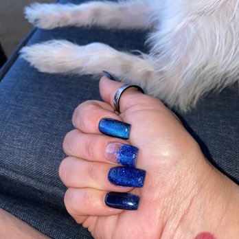 3Sixty5 Nail Studio - My array of blue nails. - Nail Salons Near Me - Hutto, Texas
