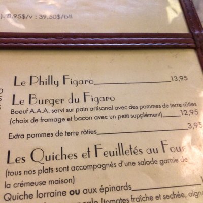 Menu photo 6 La Croissanterie Figaro Outremont, QC Menu photo 6 La Croissanterie Figaro Outremont, QC
