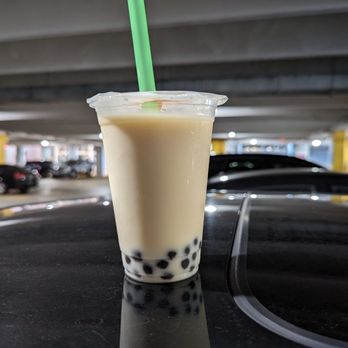 Lan Pan Asian Cafe - Jasmine milk tea with tapioca (small) - Pan Asian Near Me - Miami, Florida