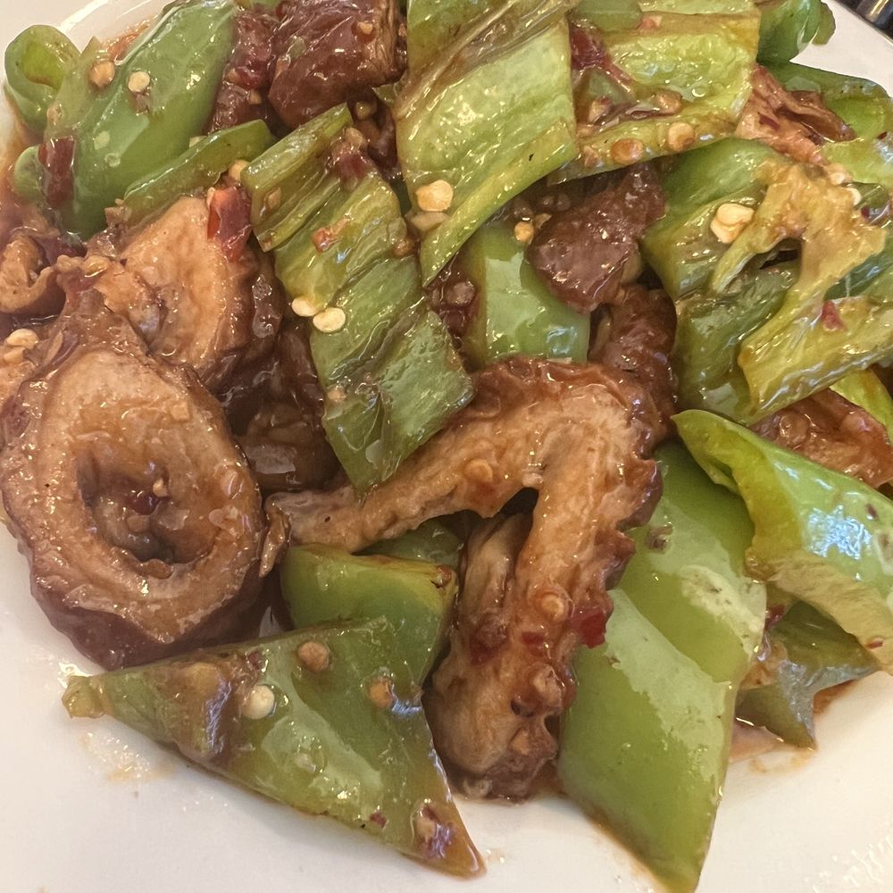 Mom's Kitchen - 66. Spicy Pepper with Pork Intestine - Taiwanese Near Me - Salt Lake City, Utah