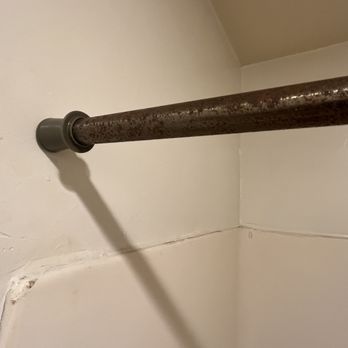Pine Valley Inn Motel - How much does it cost to replace a long-rusted shower curtain rod? Too much, apparently. - Hotels Near Me - Pine Valley, California Pine Valley Inn Motel - How much does it cost to replace a long-rusted shower curtain rod? Too much, apparently. - Hotels Near Me - Pine Valley, California