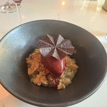 Astera - peach crumble, huckleberry and blueberry sorbet - Cocktail Bars Near Me - Portland, Oregon